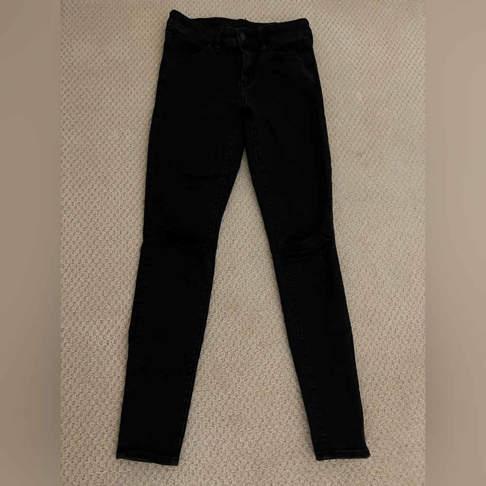 American Eagle Outfitters, ripped jeans, size 2, black